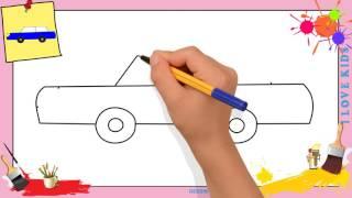 Dessin voiture 3 - Comment dessiner une voiture FACILEMENT etape par etape pour ENFANTS