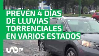 Alerta por lluvias torrenciales en México: Se pronostican 4 días de fuertes precipitaciones