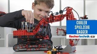 Cooler Spielzeug Bagger mit Hydraulik Funktion von fischertechnik I Pistenraupe I Presse