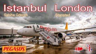 My first ever flight with Pegasus Airlines -   Istanbul to  London