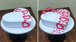 Heart Shape Cake Design | Fondant Heart Shape Cake | Anniversary Heart Shape Cake | Heart Cake