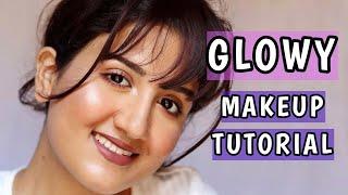 GLOWY Makeup Look with GLOSSY EYELIDS | Madhushree Joshi