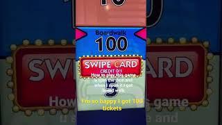 I was so excited I got 100 tickets