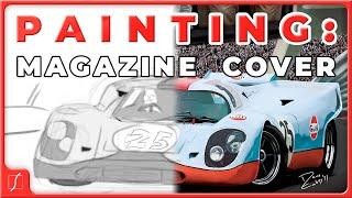 Porsche 917 LMK Speed Painting | LAKE Magazine Cover