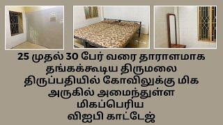 TTD’s Big Room Near Tirumala Tirupati Temple| 25 to 30 Persons Can Stay