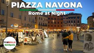 Piazza Navona at Night - Rome, Italy Tour [2024]