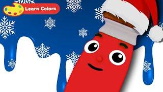 Christmas Time | Colors for Kids w Petey Paintbrush | Toddler Learning Video | First University