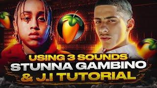 How To Make Beats For J.I & Stunna Gambino USING ONLY 3 SOUNDS!
