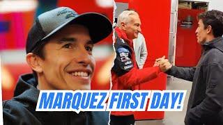 Marc Marquez First Day as a Ducati Factory Team MotoGP Rider!