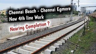 Chennai Beach - Chennai Egmore New 4th Line Work ! Closer View