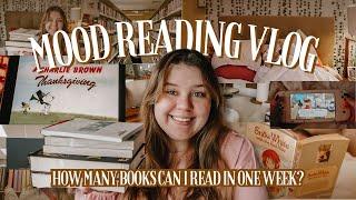 how many books can i realistically read in a week as a content creator | cozy reading vlog 