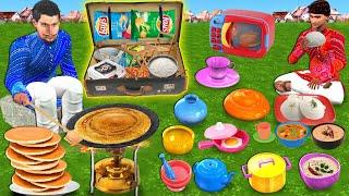 Dosa Idli Cooking on Rasoi Suitcase Kitchen Set Toys Collection Hindi Kahaniya Hindi Moral Stories