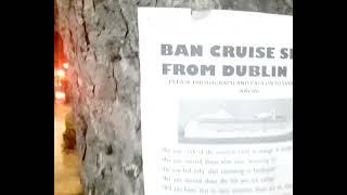 Poster against Cruise Ships inDublin Bay. 6 September 2023