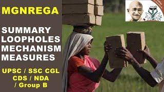 MGNREGA Scheme explained for UPSC / IAS / SSC CGL / CDS / NDA