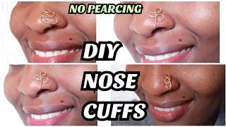 DIY  nose rings tutorial/ how to make nose rings/wire jewelry/brass jewelry/nose pearcing