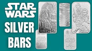 New Star Wars™ Dark Side Bullion Silver Bar and Mandalorian Iron Beskar