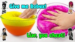Skeleton Roasting Cringe Roblox Slime Stories | She lied about her grades just for robux