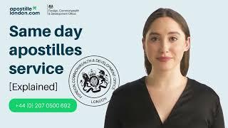 Same day apostilles service at the London legalisation office