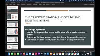 Chapter 6 - The Cardiorespiratory, Endocrine, and Digestive Systems