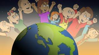 Classic Caillou, Joseph, Dave, Dora, Rosie, Evil Stewie, Coris, and Clyde Ground The Whole World