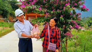 Peaceful harvest season Lien happily brought gifts to visit the CEO