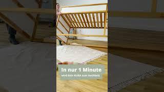 Genialer IKEA Hack in nur 1 Minute - IKEA KURA Hochbett umbauen