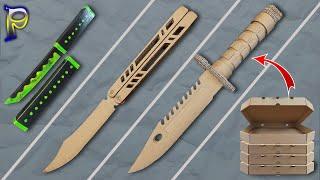 DO NOT THROW IT AWAY! How to make a BUTTERFLY KNIFE M9 BAYONET TANTO out of cardboard from STANDOFF2