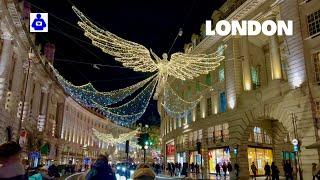 2024 London Walk  Nightlife  ⭐️ CHRISTMAS LIGHTS & MARKET Tour | Central London Walking Tour |HDR