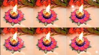 Diwali decoration ideas | How to make diya stand with cardboard | Diy diya decoration ideas #diwali