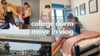 vlog: college dorm move in!! {san diego state university}
