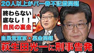 萩生田光一らに刑事告発！自民党が崩壊するまで終わらない裏金問題。東京都議会でも20人パー券不記載。元博報堂作家本間龍さんと一月万冊