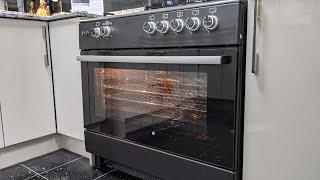 ViandPro 90cm Black All Gas Range Cooker with Lid & Chicken Rotisserie