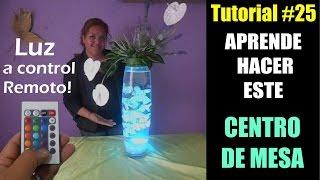 Tutorial #25 Centro de Mesa Con Luz Led contra agua control Remoto Flor Sumergible Novedad Elegante