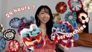 i crocheted scrunchies for 24 hours ⋆౨ৎ˚⟡˖ ࣪