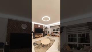 Round Ring Curve profile light Installation in gypsum pop false ceiling.