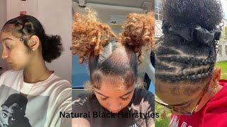 Slick Natural Hairstyles For Short/Medium Length Hair🫶 | April 2024