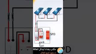 طريقة ربط الألواح الشمسية مع قواطع الحماية والعاكس