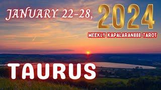 MAY SUMISILIP NA PAG-ASA! ️ TAURUS JANUARY 22-28, 2024 WEEKLY TAGALOG TAROT #KAPALARAN888Money/Love