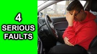 Practical Driving Test Fail Video - 4 Serious Driving Faults!