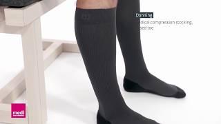 Donning Medical Compression Stocking - Closed Toe (mediven active) | medi USA