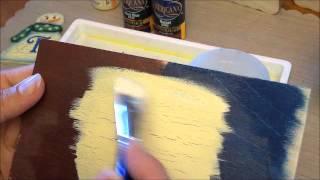 How To Apply DecoArt Weathered Wood Crackle Medium