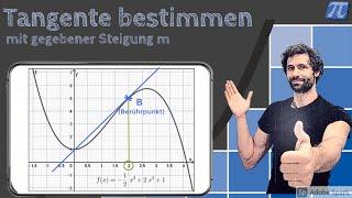 Tangente mit gegebener Steigung bestimmen