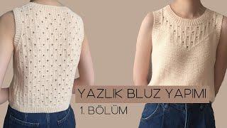 Kumsal Bluz 1 #knitting #örgü #cropbluz #yazlıkörgü.