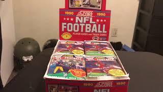 1990 score football card box series 1 opening great pulls