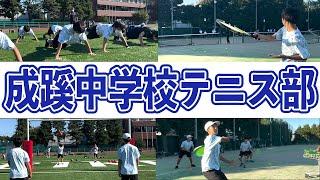 成蹊中学校男子テニス部を取材！全中優勝を目指す練習メニュー公開！監督、主将等インタビュー「世界で活躍する人材を育てる」