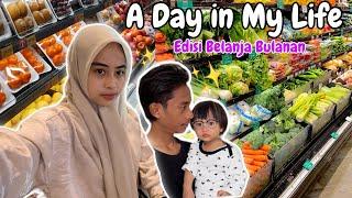 VLOG// BELANJA BULANAN BARENG SUAMI DAN BOCIL