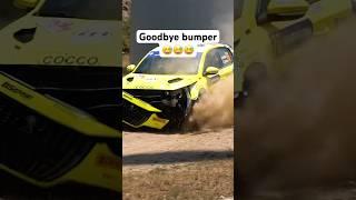 Peugeot 208 bumps and loses bumper in Sardegna #rally #rallye #wrc #fun