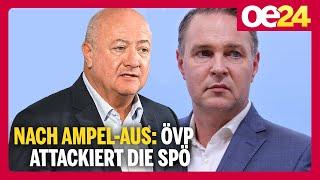 Nach Ampel-Aus: ÖVP attackiert die SPÖ