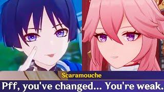 SCARAMOUCHE Meets YAE MIKO Cutscene Genshin Impact WANDERER