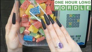 ASMR WORDLE & Gummy Candy On iPad | ONE HOUR LONG | Whispered Game Play Eat With Me